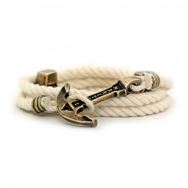 Браслет с якорем MARITIME Ivory Rope Белый