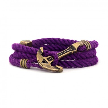 Браслет с якорем MARITIME Purple Wave Фиолетовый