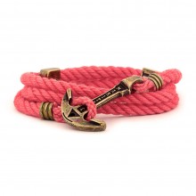Браслет с якорем MARITIME Coral Down Розовый