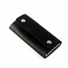 Чехол для ключей из натуральной итальянской кожи ручной работы Черный