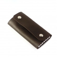 Чехол для ключей из натуральной итальянской кожи ручной работы Коричневый