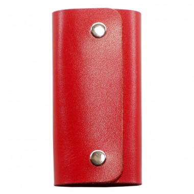 Чехол для ключей из натуральной итальянской кожи ручной работы Красный