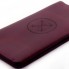 Кошелек-клатч Travel Case ручной работы из натуральной итальянской кожи с гравировкой «Якоря» 9х19 см. Бордовый