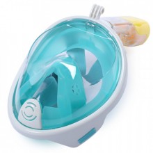 Маска для плавания FREE BREATH L/XL с креплением на камеру Бирюзовая