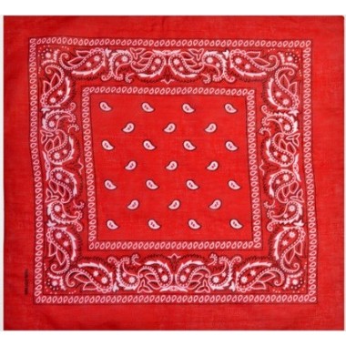 Бандана с рисунком 55х55 Красная (K006/2)