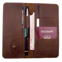 Кожаный органайзер для документов Коричневый Нубук (ХР59610)