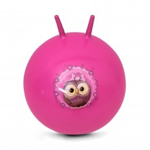 Мяч-прыгун детский с рожками Spokey Little Owl 60 см Розовый