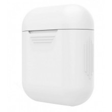 Силиконовый защитный чехол для наушников Apple AirPods, i10, i12, i100, i200 Белый