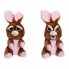 Интерактивная игрушка Feisty Pets Добрые Злые зверюшки Плюшевый Кролик 20 см Коричневый с розовым (SUN0140)