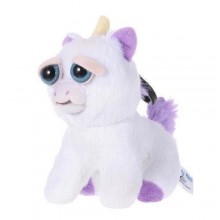 Интерактивная игрушка Feisty Pets Mini Добрые Злые зверюшки Плюшевый единорог Mini 12 см Белый (0256)