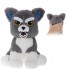 Интерактивная игрушка Feisty Pets Добрые Злые зверюшки Плюшевый Пес Сэмми 20 см Серый с белым (SUN0137)