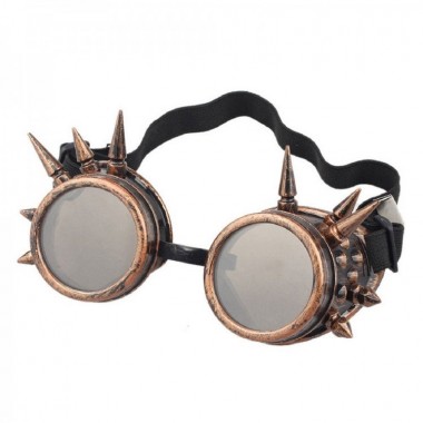 Очки Гогглы Steampunk с шипами Бронза