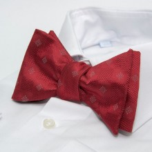 Галстук Бабочка Самовяз SF Красная В Квадратики Gbsv-4918