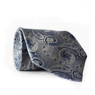 Галстук Мужской Синий Серый Шелковый Gin-2011