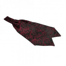 Галстук SF Аскот Черный В Красный Оттенок С Узором (Askot) Ask-7061