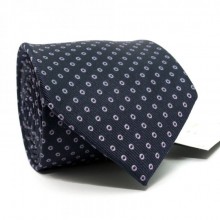 Галстук Мужской Синий В Сиреневые Кружочки Gin-2521