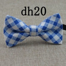 Галстук Бабочка SF Детская Синяя в клетку, матовая, ширина 10 см. высота 6 см BBK-2913