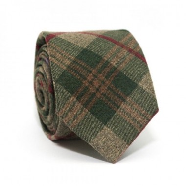 Галстук Шерстяной Зеленый В Клетку Gsh-1201