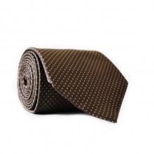 Галстук Мужской Коричневый Шелковый Gin-2091