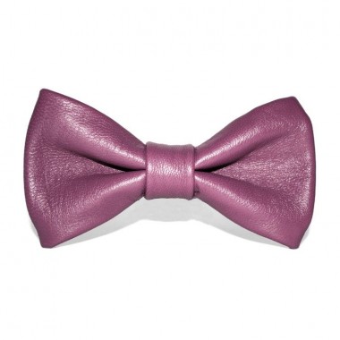 Кожаная Галстук Бабочка Фиолетовая Gvr-2101