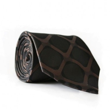 Галстук Мужской Коричневый Шелковый Gin-2006