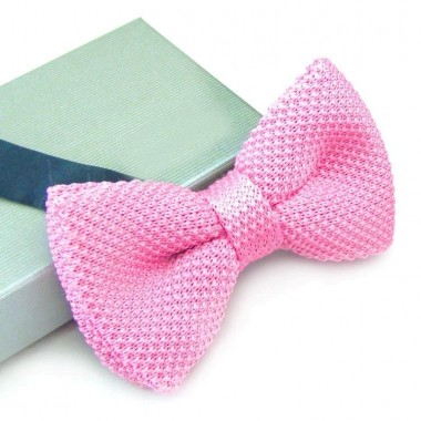 Галстук Бабочка Вязаная Розовая Tk-22-08