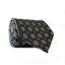 Галстук Мужской Серый Шелковый Gin-2070