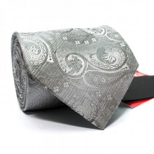 Галстук Мужской Серый С Узором Gin-2483