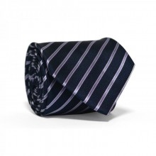 Галстук Мужской Синий В Фиолетовую Полоску Gin-2209