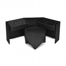 Черный шелковый Набор Emilio Corali 3 В 1 Галстук + Платок + Запонки Mgo-6312