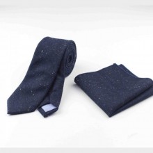 Набор Темно-Синий Галстук Плюс Платок Ngp-5601