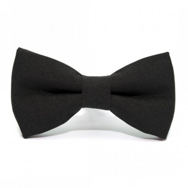 Галстук Бабочка SF двухслойная Черная матовая (AB-116)