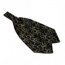Галстук SF Аскот Черный В Желтый Узор (Askot) Ask-7073