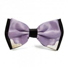 Галстук Бабочка Двухслойная Сиреневая С Металлическими Углами Bj-7712