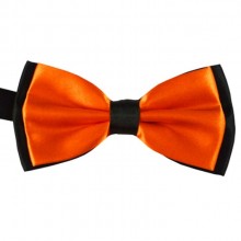 Галстук Бабочка Двухслойная Оранжевая Btn-0002