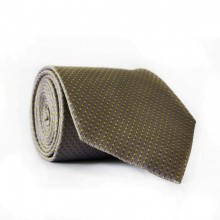 Галстук Мужской Серый С Оливковым Отливом Шелковый Gin-2013