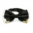 Галстук Бабочка Двухслойная Черная С Металлическими Углами Bj-7703