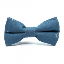 Галстук Бабочка Голубая С Черепами Bkb-2806