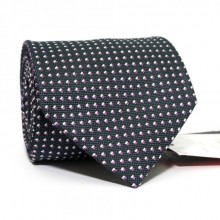 Галстук Мужской Серый В Квадратики Бело-Фиолнтовые Gin-2360