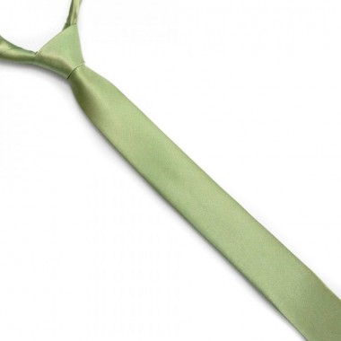 Галстук SF Узкий Полынный Однотонный ширина 5 см длина 150 см Fgn-33