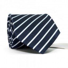 Галстук Мужской Синий В Белые Полоски Gin-2444