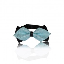 Галстук Бабочка Голубая В Квадратики Угловая Bj-33-37