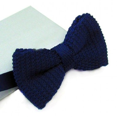 Галстук Бабочка Вязаная Синяя Tk-22-03