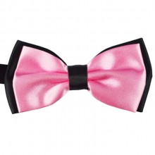 Галстук Бабочка Двухслойная Розовая Btn-0004