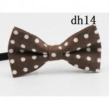 Галстук Бабочка SF Детская Коричневая в горошек, матовая, ширина 10 см. высота 6 см BBK-2916