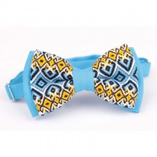 Галстук Бабочка SF Сине-Жельая Вышивка Ab-166