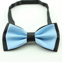 Галстук Бабочка Двухслойная Голубая Btn-0007