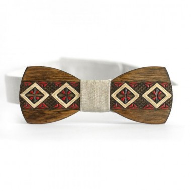 Деревянная Бабочка SF С Узором Вышивка Темная Gbdh-8022