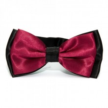 Галстук Бабочка Двухслойная Бордовая Btn-0010