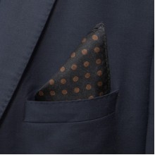 Черный платок Zara в коричнеый горох PL-169 Черный платок Zara в коричнеый горох PL-169